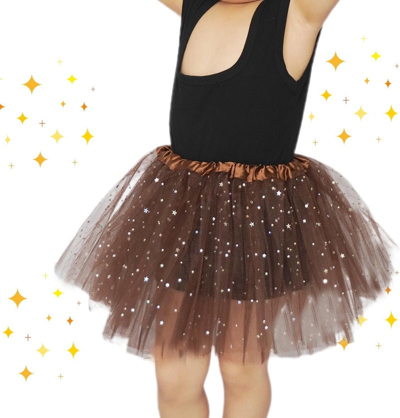 WINROLA Girls Stars Sequins Tutu Skirt Princess Ballet Dance Tutu Dress 3 Layered Halloween Christmas Tutu - Image 5